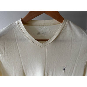 AllSaints light yellow cotton t-shirt, size M